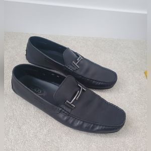 Tod's classic black stud-sole loafers